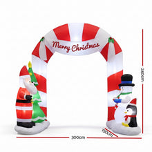 White Smoke Jingle Jollys Christmas Inflatable Archwary Santa 3M Illuminated Decorations Occasions > Christmas > Christmas Decorations
