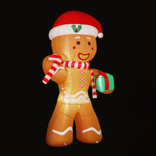 Black Jingle Jollys Christmas Inflatable Gingerbread Man 2.4M Illuminated Decorations Occasions > Christmas > Christmas Decorations