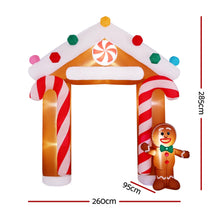White Smoke Jingle Jollys Christmas Inflatable Archwary Ginger 2.8M Illuminated Decorations Occasions > Christmas > Christmas Decorations