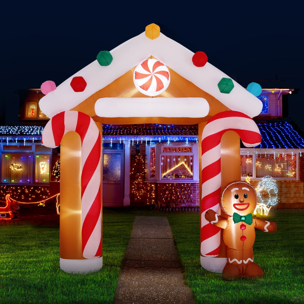 Black Jingle Jollys Christmas Inflatable Archwary Ginger 2.8M Illuminated Decorations Occasions > Christmas > Christmas Decorations