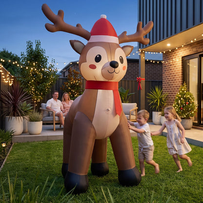 Dark Slate Gray Jingle Jollys Christmas Inflatable Reindeer 2.5M Illuminated Decorations Occasions > Christmas > Outdoor Decorations & Lights