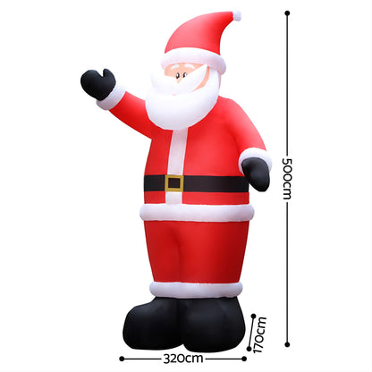 White Smoke Jingle Jollys Christmas Inflatable Santa 5M Illuminated Decorations Occasions > Christmas > Christmas Decorations