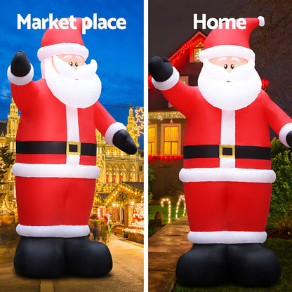 Black Jingle Jollys Christmas Inflatable Santa 5M Illuminated Decorations Occasions > Christmas > Christmas Decorations