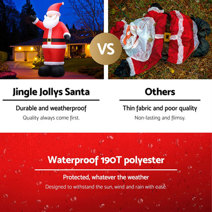 White Smoke Jingle Jollys Christmas Inflatable Santa 5M Illuminated Decorations Occasions > Christmas > Christmas Decorations