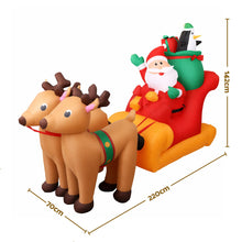 White Smoke Jingle Jollys Christmas Inflatable Santa Sleigh 2.2M Illuminated Decorations Occasions > Christmas > Christmas Decorations