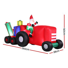 White Smoke Jingle Jollys Christmas Inflatable Santa Truck 2.6M Length LED Decorations Illuminated Occasions > Christmas > Christmas Clothing