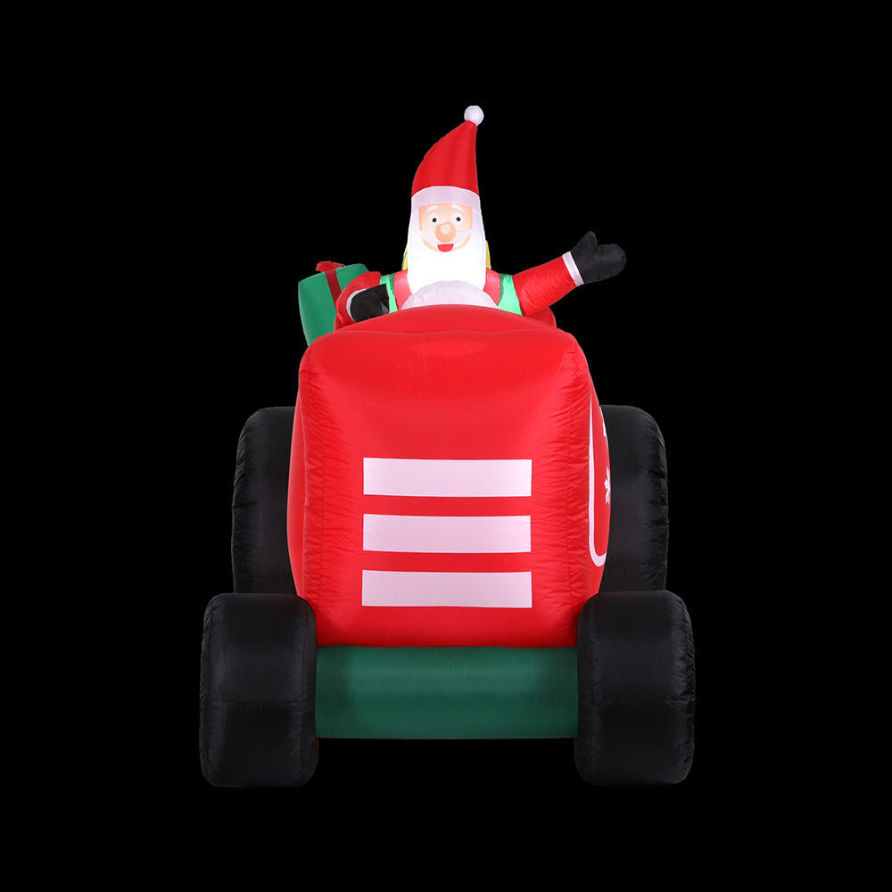 Black Jingle Jollys Christmas Inflatable Santa Truck 2.6M Length LED Decorations Illuminated Occasions > Christmas > Christmas Clothing