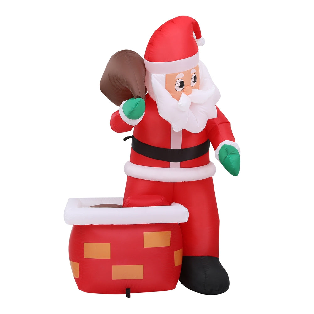 White Smoke Jingle Jollys Christmas Inflatable Santa Illuminated Decorations Occasions > Christmas > Christmas Decorations