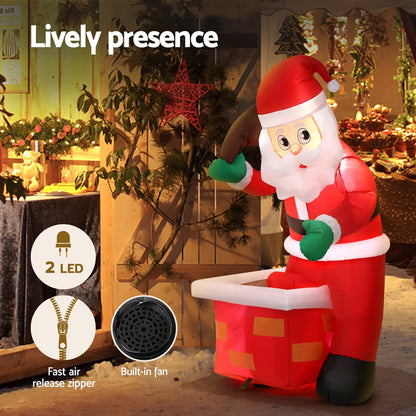Black Jingle Jollys Christmas Inflatable Santa Illuminated Decorations Occasions > Christmas > Christmas Decorations