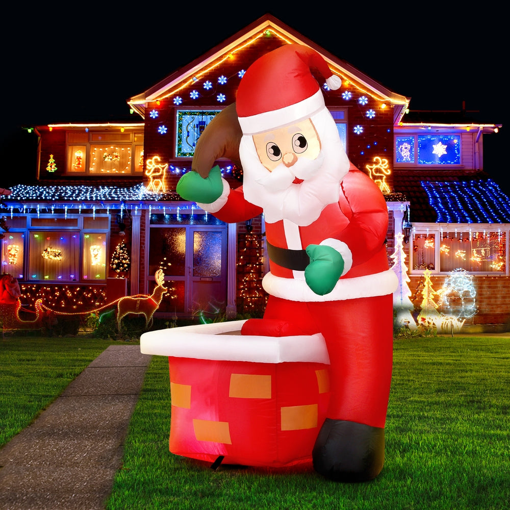Black Jingle Jollys Christmas Inflatable Santa Illuminated Decorations Occasions > Christmas > Christmas Decorations