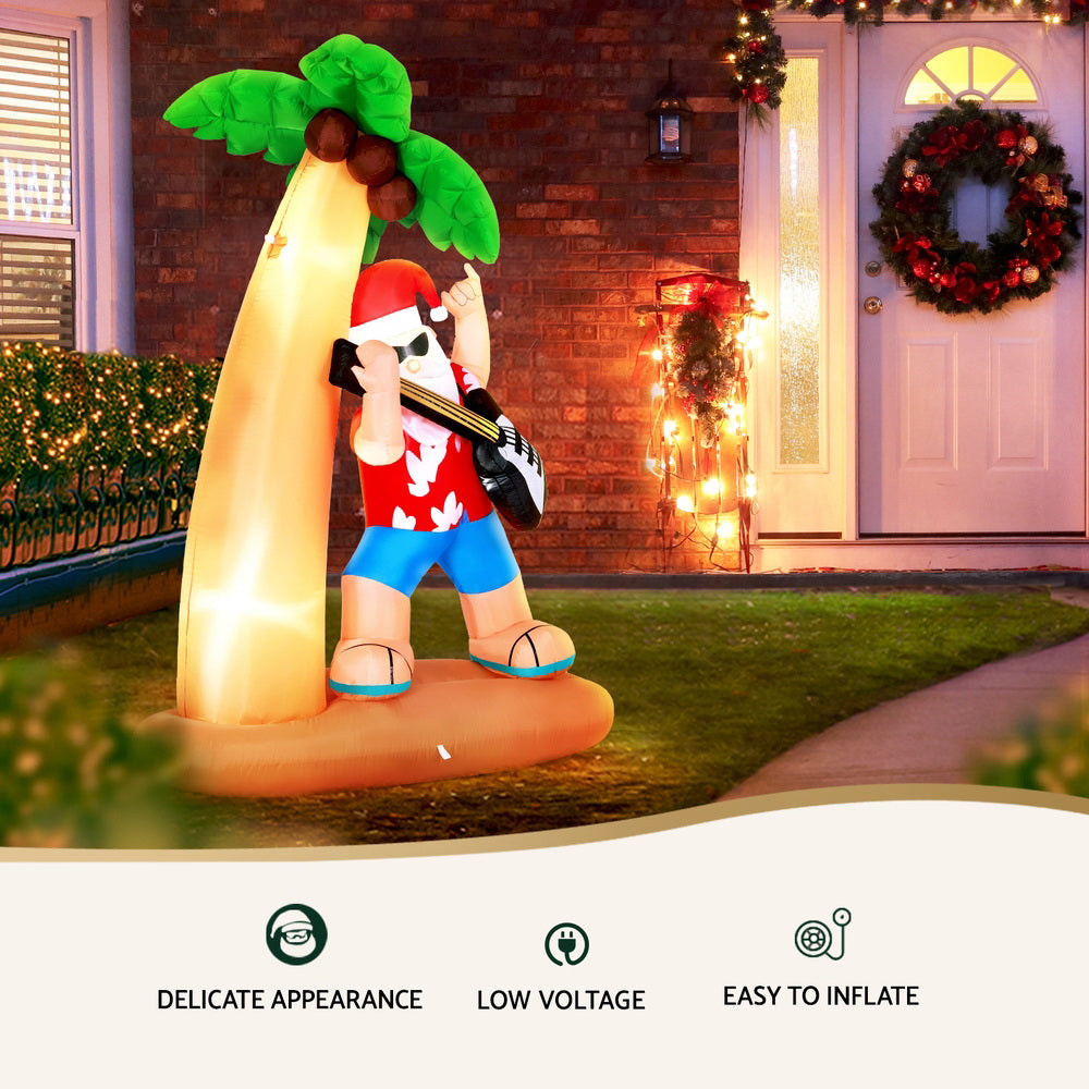 Seashell Jingle Jollys Christmas Inflatable Santa Guitar 2.1M Led Illuminated Decorations Occasions > Christmas > Christmas Decorations