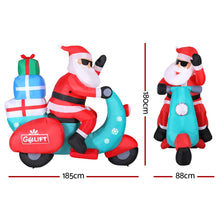 White Smoke Jingle Jollys Christmas Inflatable Santa Motorbike LED Illuminated Decorations Occasions > Christmas > Outdoor Decorations & Lights