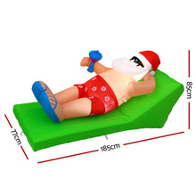 White Smoke Jingle Jollys Christmas Inflatable Santa Bench 1.8M LED Illuminated Decorations Occasions > Christmas > Christmas Decorations