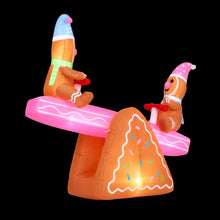 Black Jingle Jollys Christmas Inflatable Seesaw 1.8M Height LED Outdoor Decorations Illuminated Occasions > Christmas > Outdoor Decorations & Lights