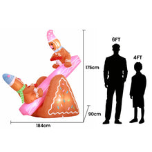 White Smoke Jingle Jollys Christmas Inflatable Seesaw 1.8M Height LED Outdoor Decorations Illuminated Occasions > Christmas > Outdoor Decorations & Lights