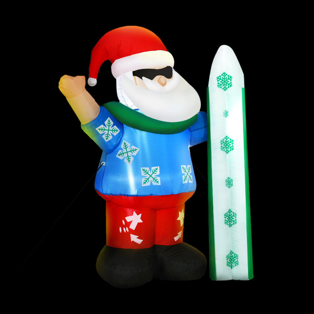 Black Jingle Jollys Christmas Inflatable Santa 1.6M Illuminated Decorations Occasions > Christmas > Christmas Decorations