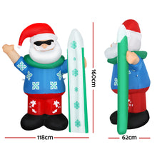 White Smoke Jingle Jollys Christmas Inflatable Santa 1.6M Illuminated Decorations Occasions > Christmas > Christmas Decorations