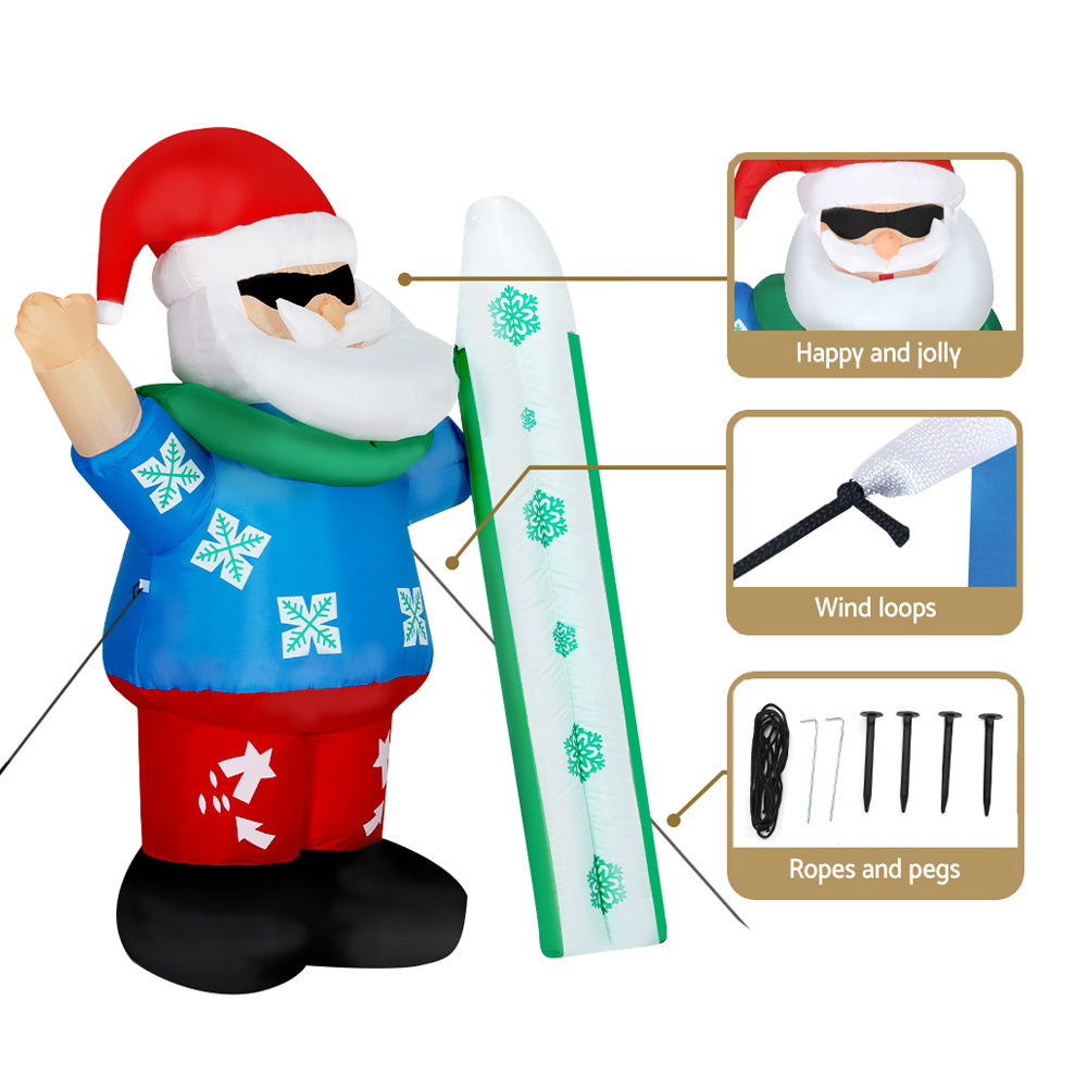 White Smoke Jingle Jollys Christmas Inflatable Santa 1.6M Illuminated Decorations Occasions > Christmas > Christmas Decorations