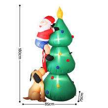 White Smoke Jingle Jollys Christmas Inflatable Santa Tree 1.8M Illuminated Decorations Occasions > Christmas > Christmas Decorations