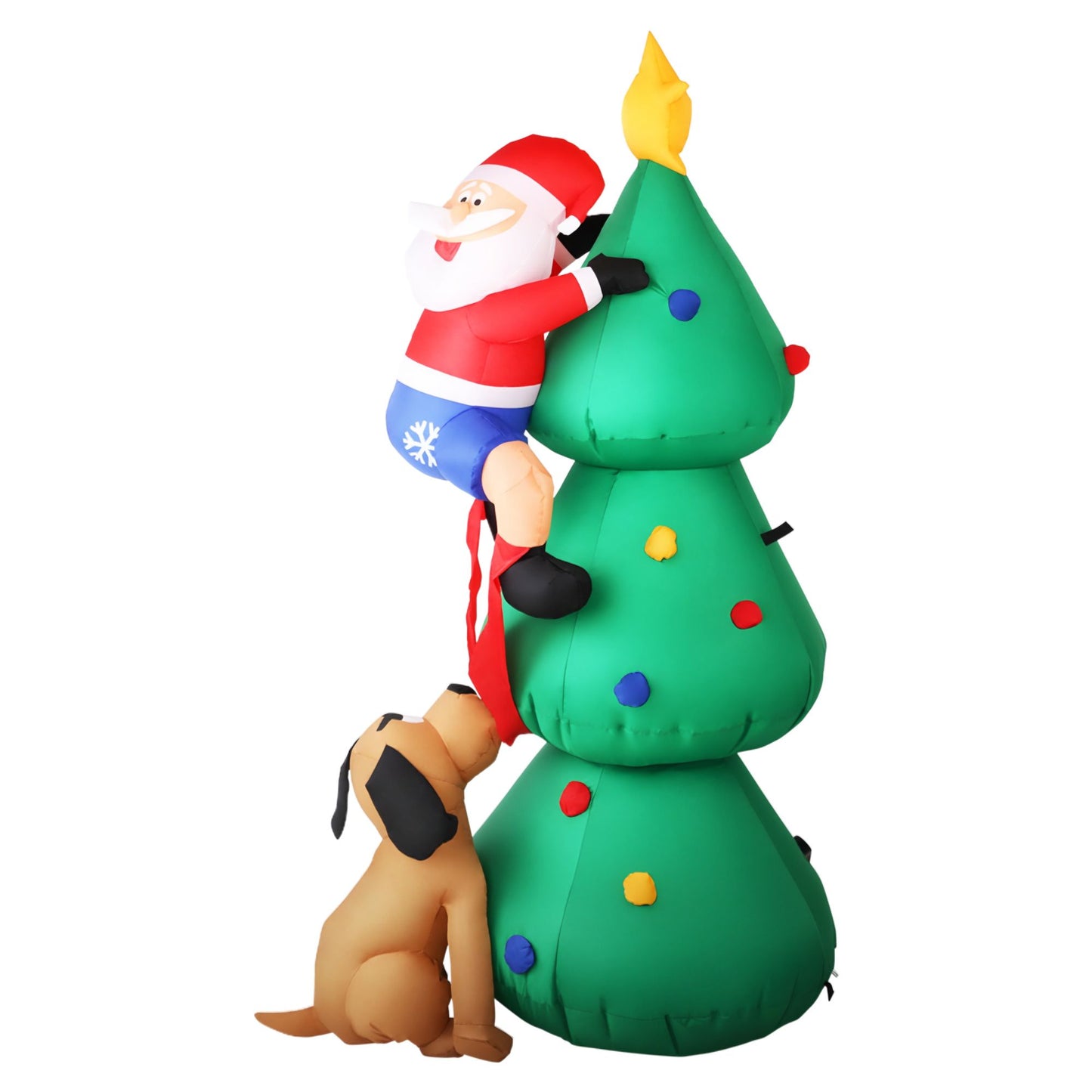 White Smoke Jingle Jollys Christmas Inflatable Santa Tree 1.8M Illuminated Decorations Occasions > Christmas > Christmas Decorations