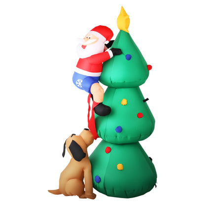 White Smoke Jingle Jollys Christmas Inflatable Santa Tree 1.8M Illuminated Decorations Occasions > Christmas > Christmas Decorations
