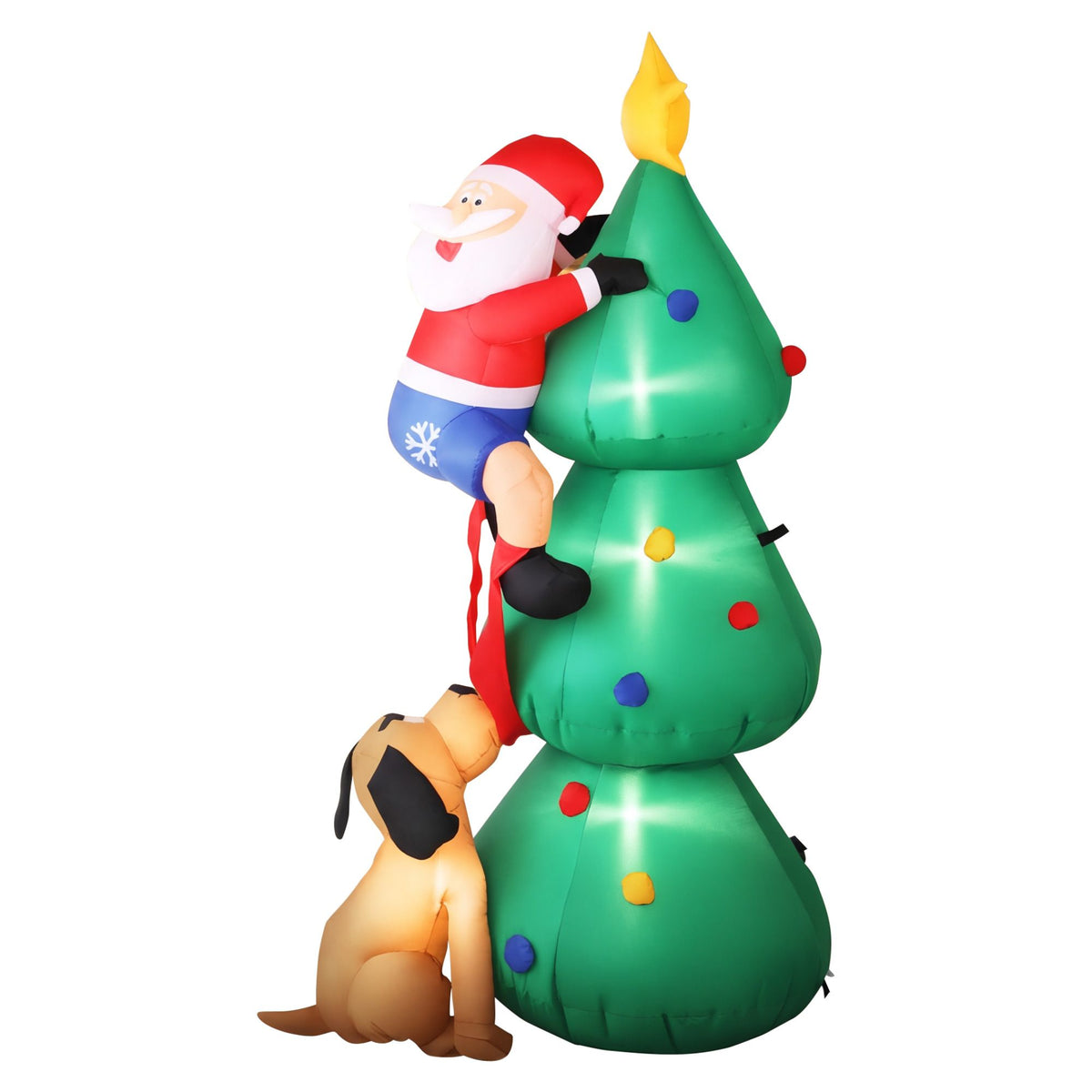 White Smoke Jingle Jollys Christmas Inflatable Santa Tree 1.8M Illuminated Decorations Occasions > Christmas > Christmas Decorations