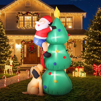 Black Jingle Jollys Christmas Inflatable Santa Tree 1.8M Illuminated Decorations Occasions > Christmas > Christmas Decorations