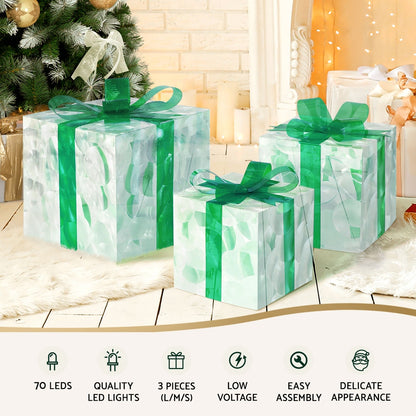 Seashell 3 PCS Christmas Lights 70 LED Fairy Light Gift Box Jingle Jollys Christmas
