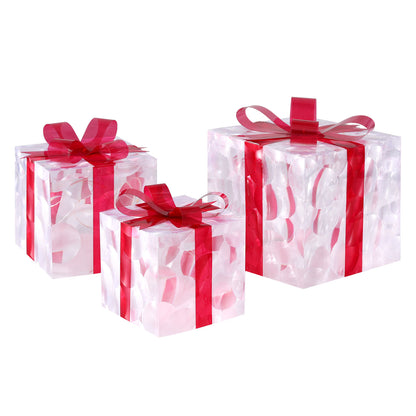 White Smoke 3 PCS Christmas Lights 70 LED Fairy Light Gift Box Jingle Jollys Christmas