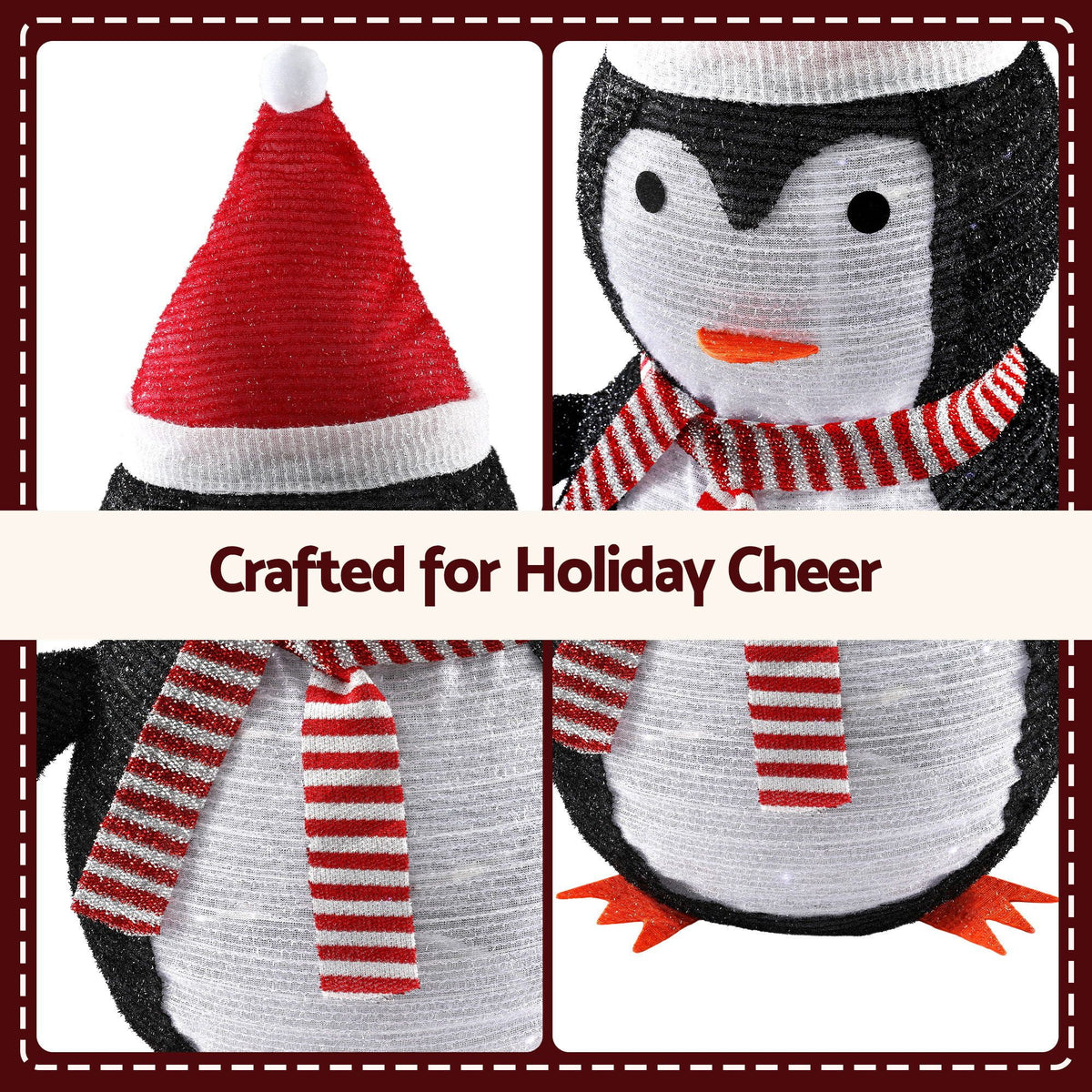 White Smoke Jingle Jollys Christmas Penguin Light LED Christmas Decoration Pop Up Christmas Display 70cm Occasions > Christmas > Christmas Decorations