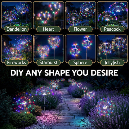 Black Jingle Jollys 4 Pack Christmas Path Lights Solar Firework Garden Decoration Multicolour Occasions > Christmas > Outdoor Decorations & Lights