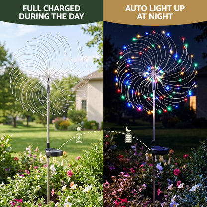 Black Jingle Jollys 4 Pack Christmas Path Lights Solar Firework Garden Decoration Multicolour Occasions > Christmas > Outdoor Decorations & Lights
