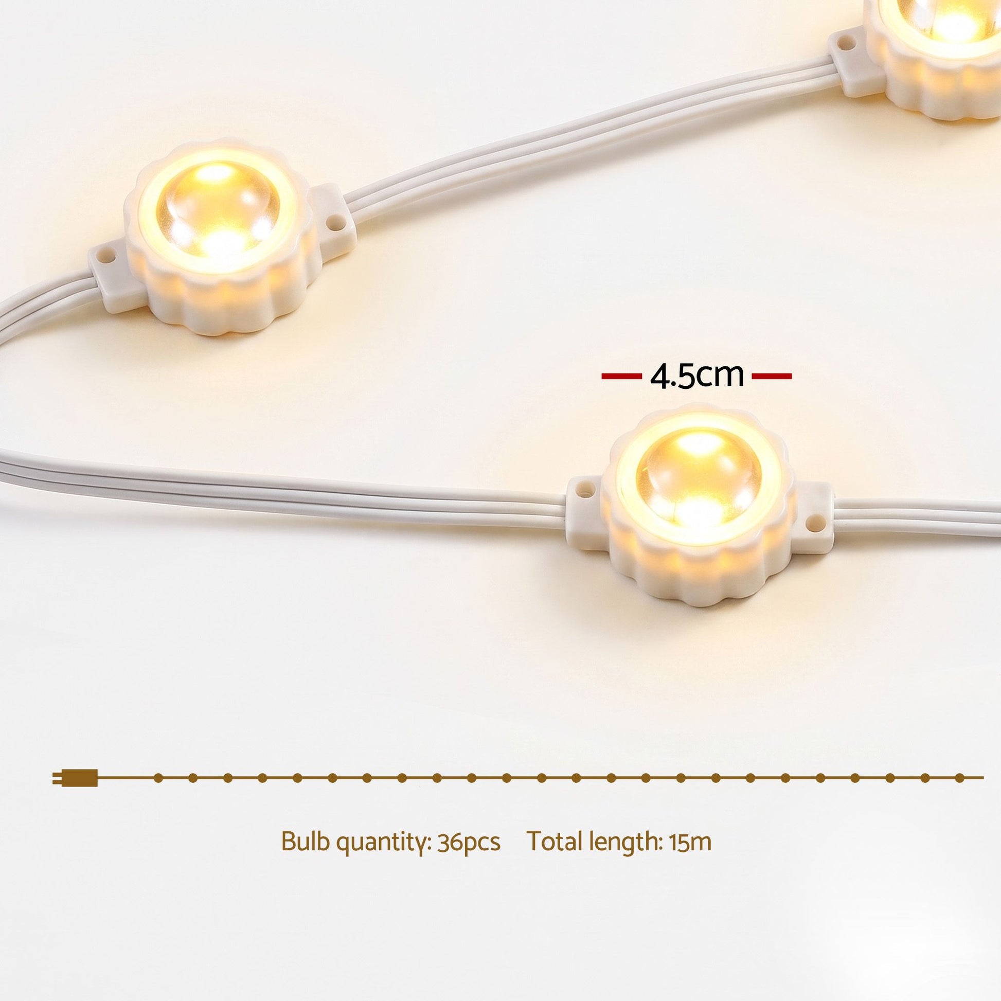Misty Rose Jingle Jollys 15M Christmas Lights Permanent String Eaves Light 36 LED Decoration Occasions > Christmas > Outdoor Decorations & Lights