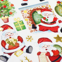 White Smoke XMAS Gold Foil Stickers, Santa/ Presents Xmas