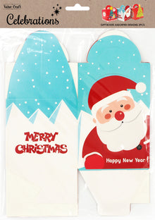 Seashell XMAS Gift Boxes with Handles, Assorted Designs, 9.3cm, 3pk Xmas