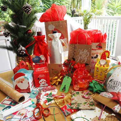 Lavender XMAS Gift Boxes with Handles, Assorted Designs, 9.3cm, 3pk Xmas