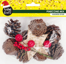 White Smoke XMAS Pinecone Decoration Set, 14pcs Xmas