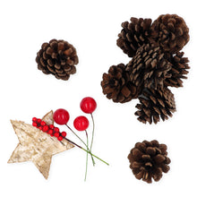 White Smoke XMAS Pinecone Decoration Set, 14pcs Xmas
