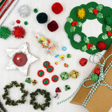 Lavender XMAS Crafting Kit with Chenille Sticks & Pom Poms, 76pcs Xmas