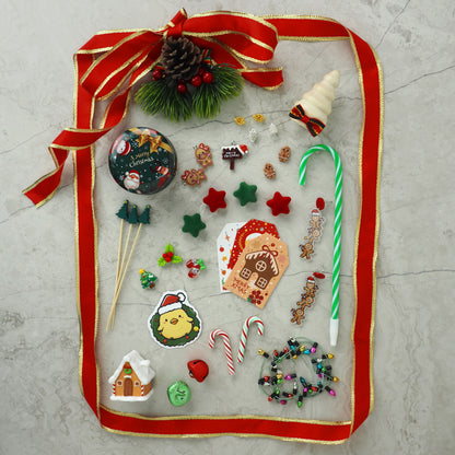 Dark Gray XMAS Metal Mini Gift Tins, Assorted Designs, 5.5cm, 2pk Xmas