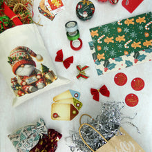 Light Gray XMAS Paper Basket Filling, Assorted Xmas Colours, 36g Xmas