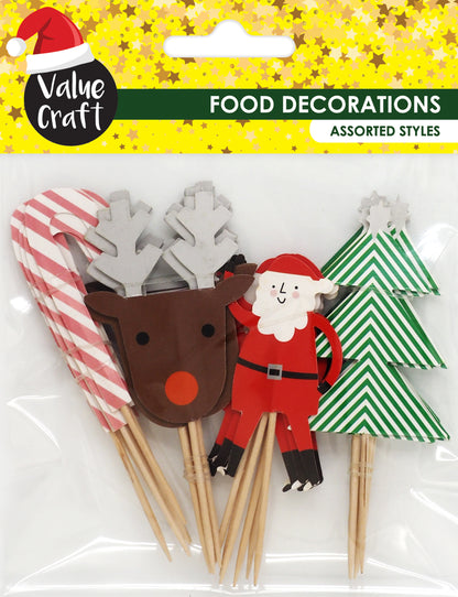 Lavender XMAS Novelty Skewers, Assorted Designs, 24pk Xmas