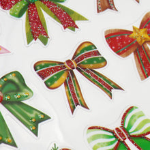 Lavender XMAS Glitter Stickers, Bows, 20pack Xmas