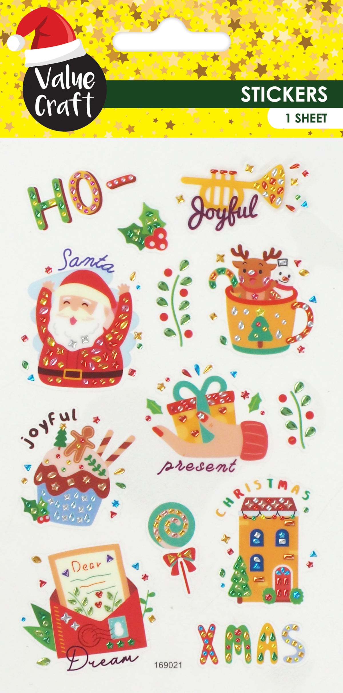Seashell XMAS Crystal Stickers, Fun Motifs Xmas