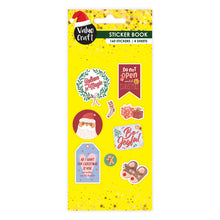 Gold XMAS Sticker Book, Assorted Whimsical Designs, 160 stickers Xmas