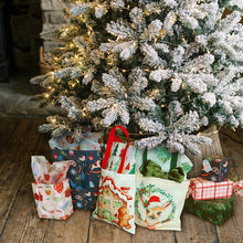 Black XMAS Tissue Paper, Painted Tree design, 70x50cm, 5pk Xmas