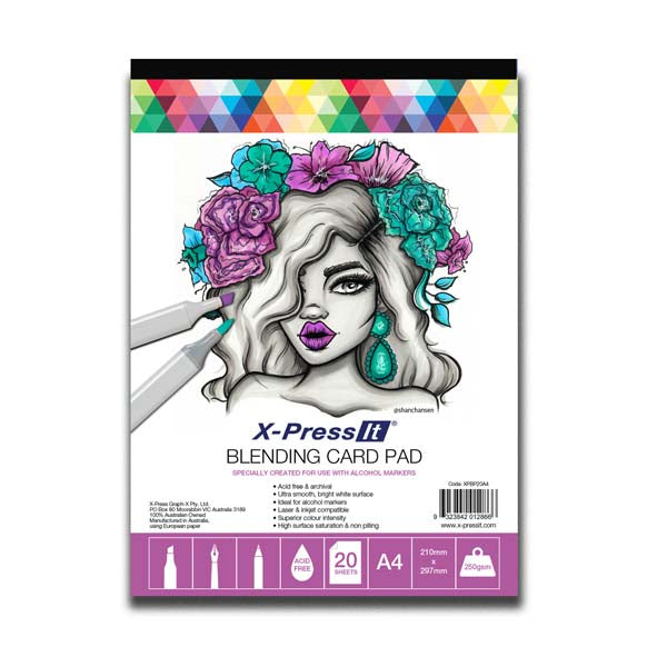 White Smoke X-Press It Blending Card Pad A4, 250gsm, 20sh Pads