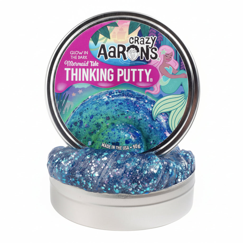 White Smoke Crazy Aaron's Glowbrights Putty Mermaid Tale Squishy & Squeeze