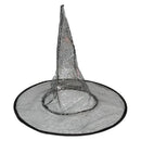Dark Gray Halloween Witch Hat Spider Web Print Halloween