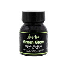 Black Angelus Green Glow in the Dark Paint 29mL Leather Paints